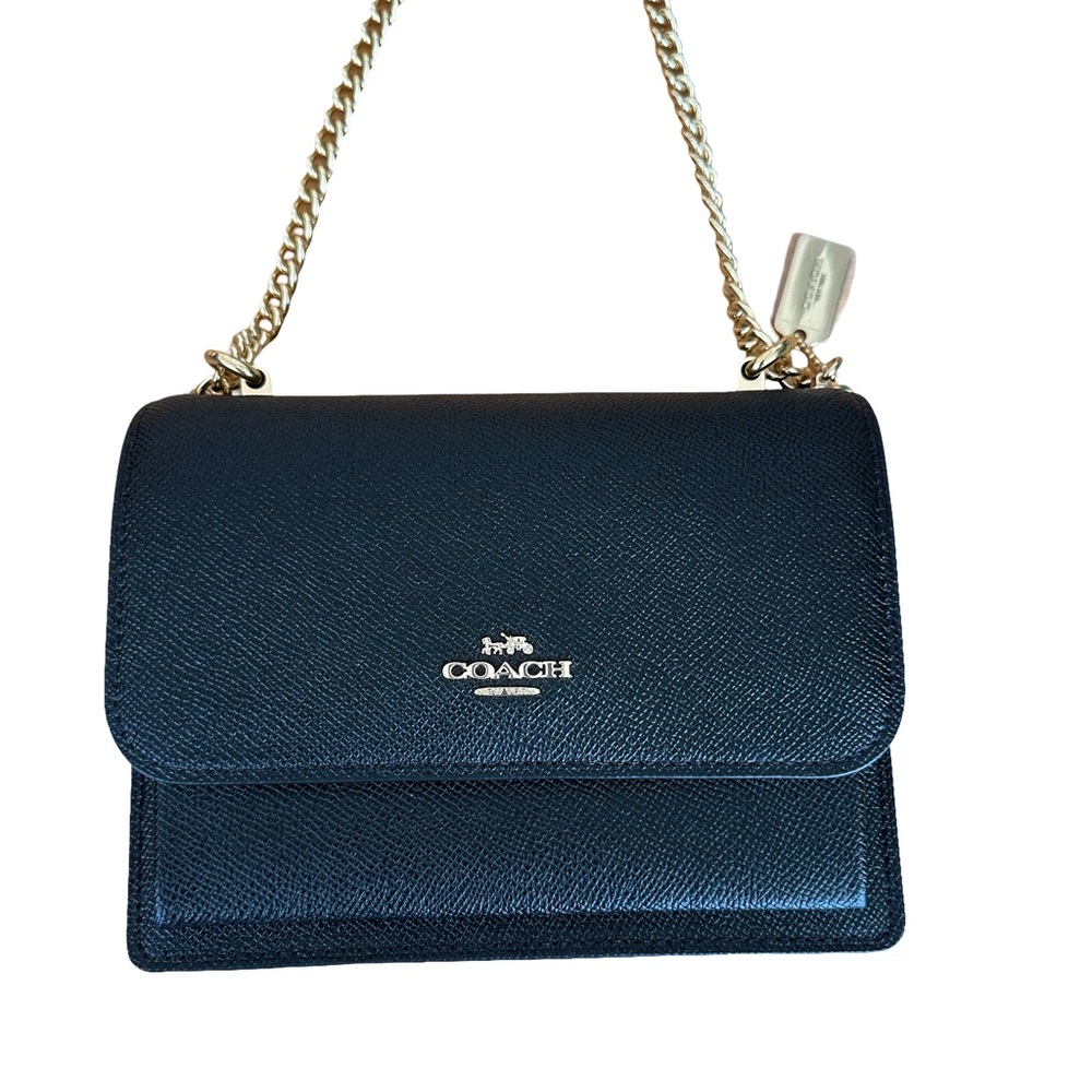 Coach Black Crossbody Bag with Gold Chain